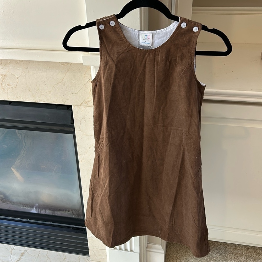 LTC Brown Cotton Corduroy Jumper NWT American Made  Size 8